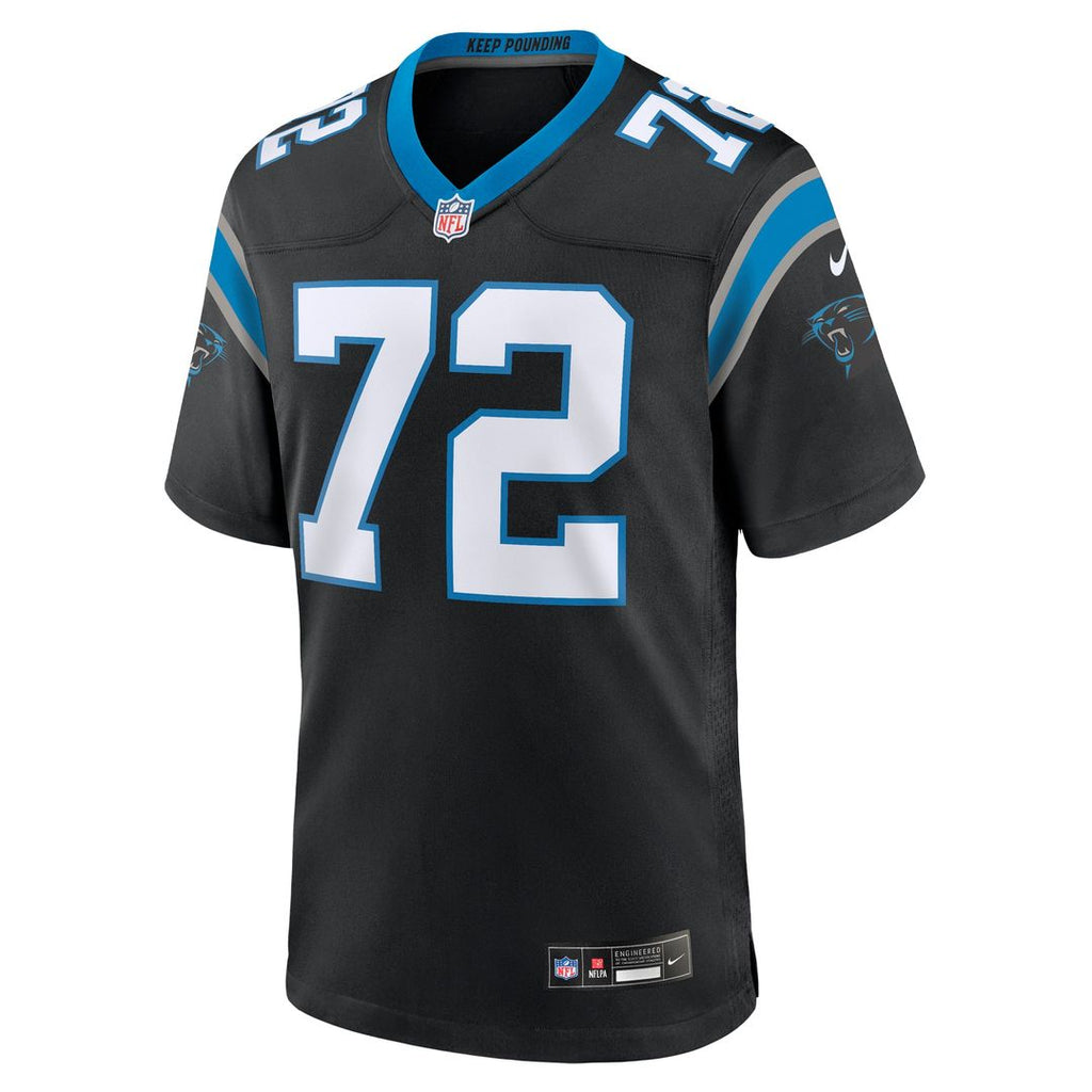 Carolina Panthers Taylor Moton Nike Black Team Game Jersey product image 2, provided for visual reference and product detail