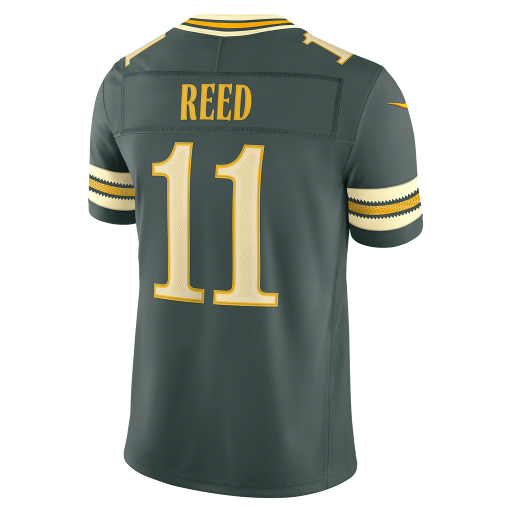 Green Bay Packers Jayden Reed Nike Green 2026 Rivalries Collection Stitched Limited Jersey product image 3, provided for