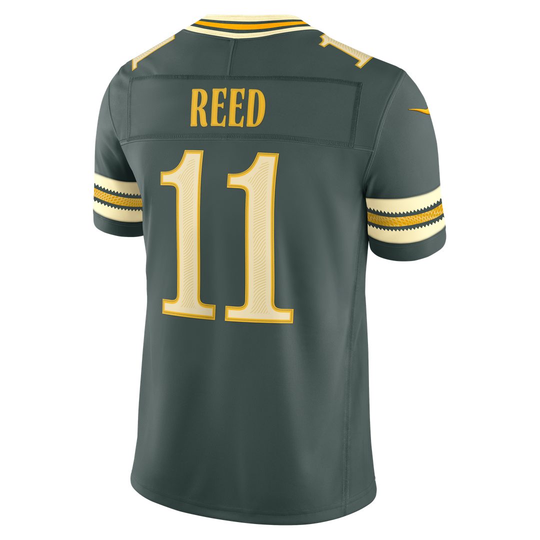 Green Bay Packers Jayden Reed Nike Green 2026 Rivalries Collection Stitched Limited Jersey product image 3, provided for
