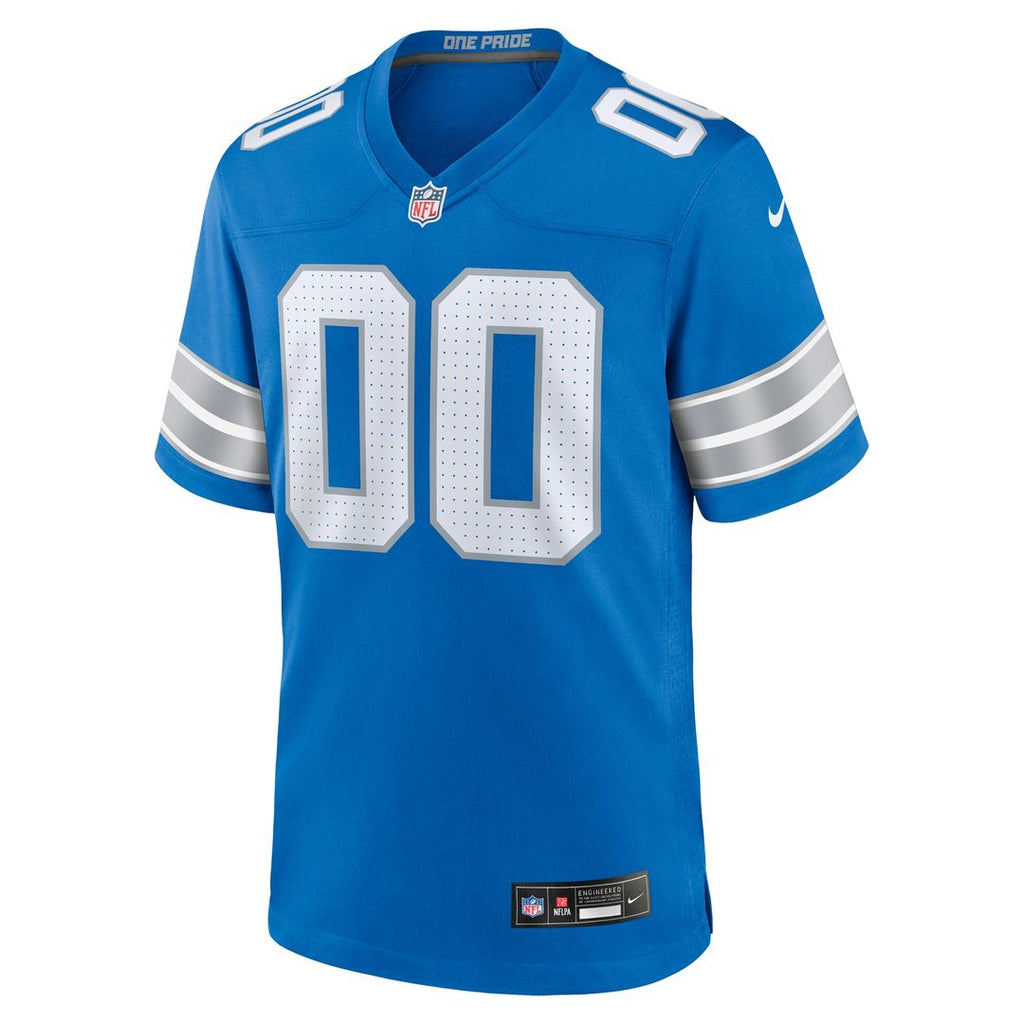 Detroit Lions Nike Blue Custom Game Jersey product image 2, provided for visual reference and product detail review