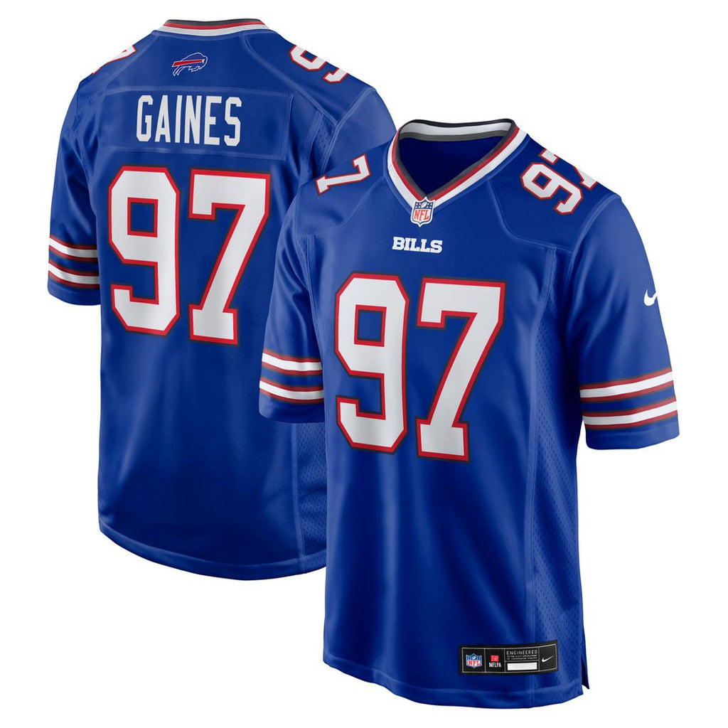 Buffalo Bills Greg Gaines Nike Royal Team Game Jersey product image 1, provided for visual reference and product detail