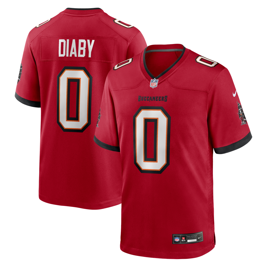 Tampa Bay Buccaneers YaYa Diaby Nike Red Game Jersey product image 1, provided for visual reference and product detail review