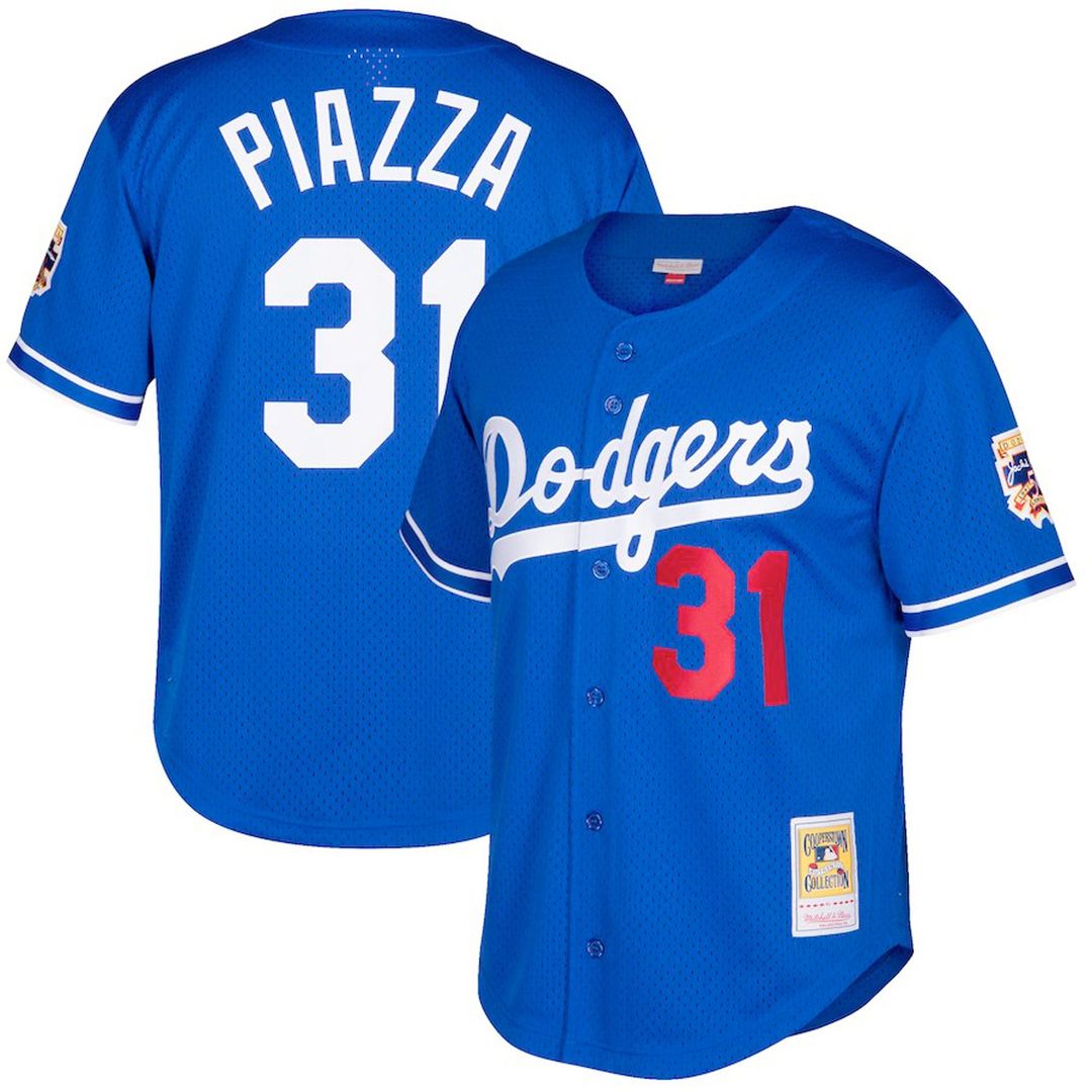 Los Angeles Dodgers Mike Piazza Mitchell & Ness Royal Big & Tall Cooperstown Mesh Batting Practice Jersey product image 1,