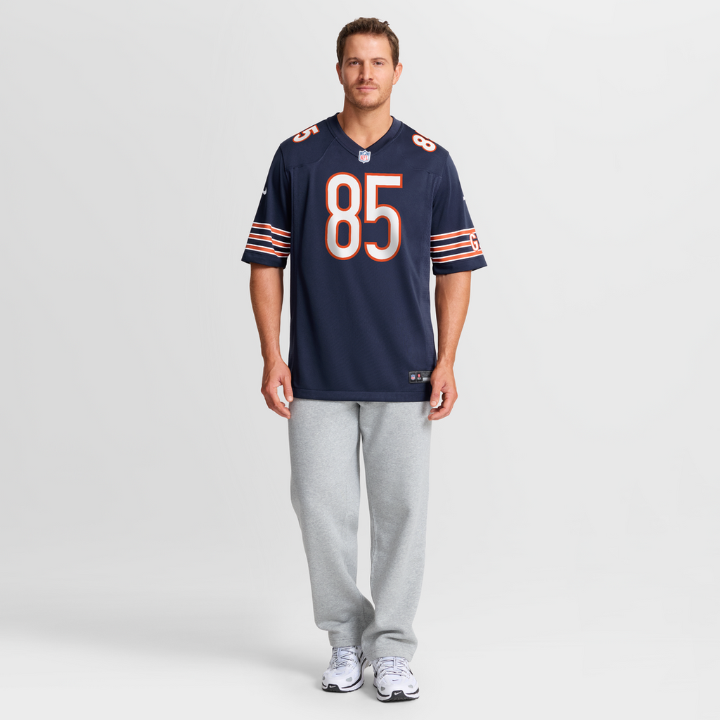 Chicago Bears Cole Kmet Nike Navy Player Game Jersey product image 4, provided for visual reference and product detail review