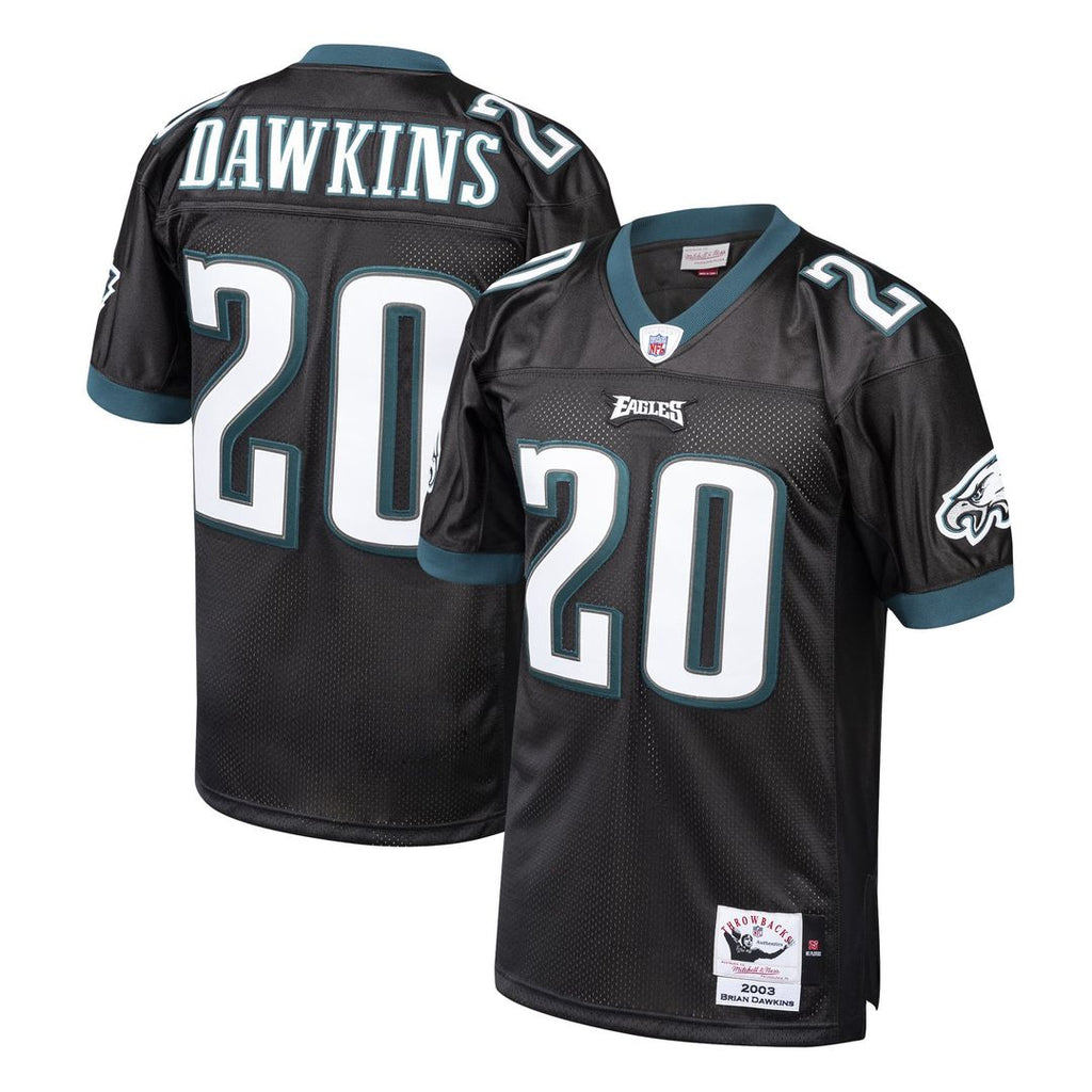 Philadelphia Eagles 2003 Brian Dawkins Mitchell & Ness Black Authentic Throwback Retired Player Jersey product image 1,