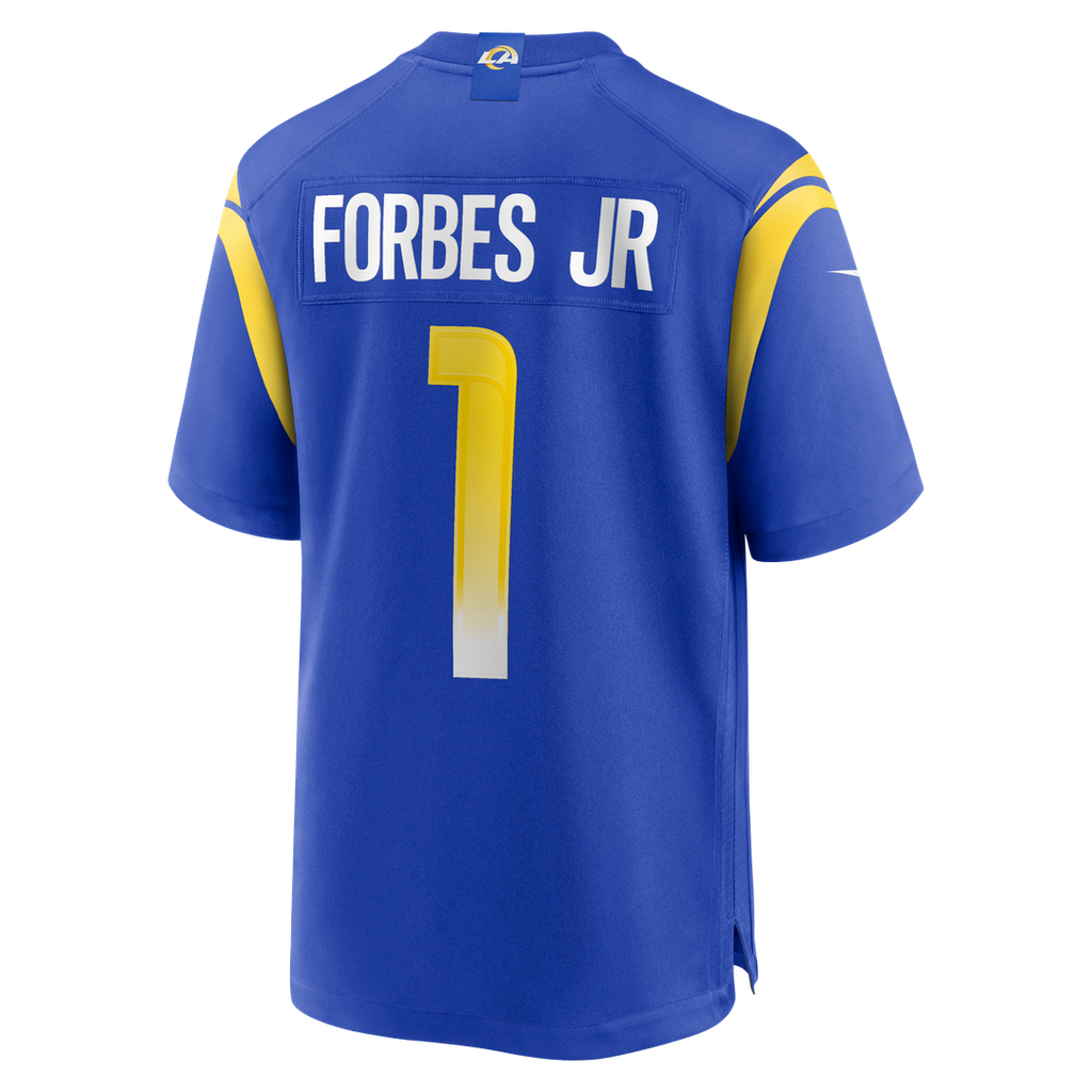 Los Angeles Rams Emmanuel Forbes Jr. Nike Royal Team Game Jersey product image 3, provided for visual reference and product