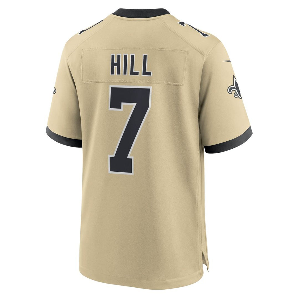 New Orleans Saints Taysom Hill Nike Gold Gameday Golds Alternate Game Player Jersey product image 6, provided for visual