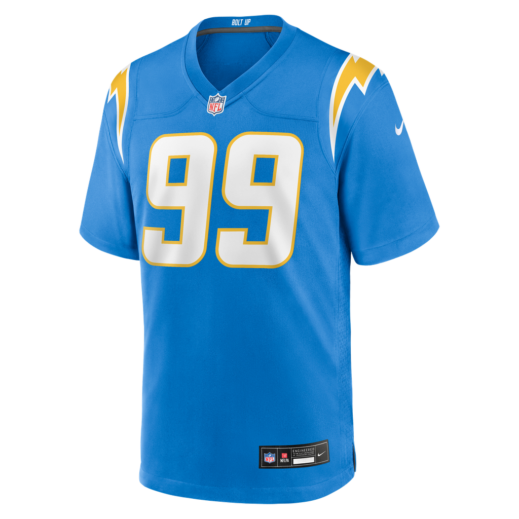 Los Angeles Chargers Jamaree Caldwell Nike Powder Blue Team Game Jersey product image 2, provided for visual reference and