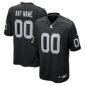 Las Vegas Raiders Nike Black Custom Game Jersey product image 1, provided for visual reference and product detail review