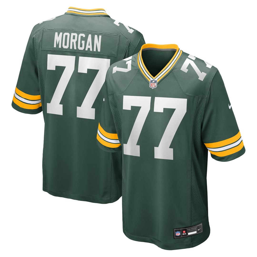 Green Bay Packers Jordan Morgan Nike Green Player Game Jersey product image 1, provided for visual reference and product