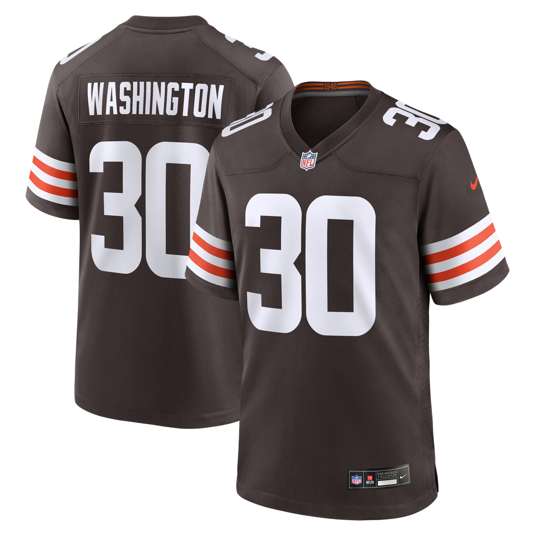 Cleveland Browns Zion Washington Nike Brown Team Game Jersey product image 1, provided for visual reference and product