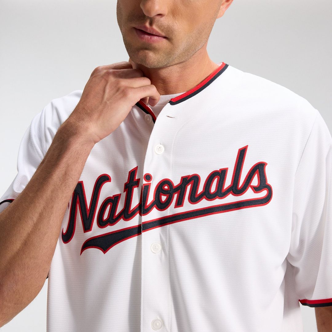 Washington Nationals CJ Abrams Nike White Home Replica Jersey product image 10, provided for visual reference and product