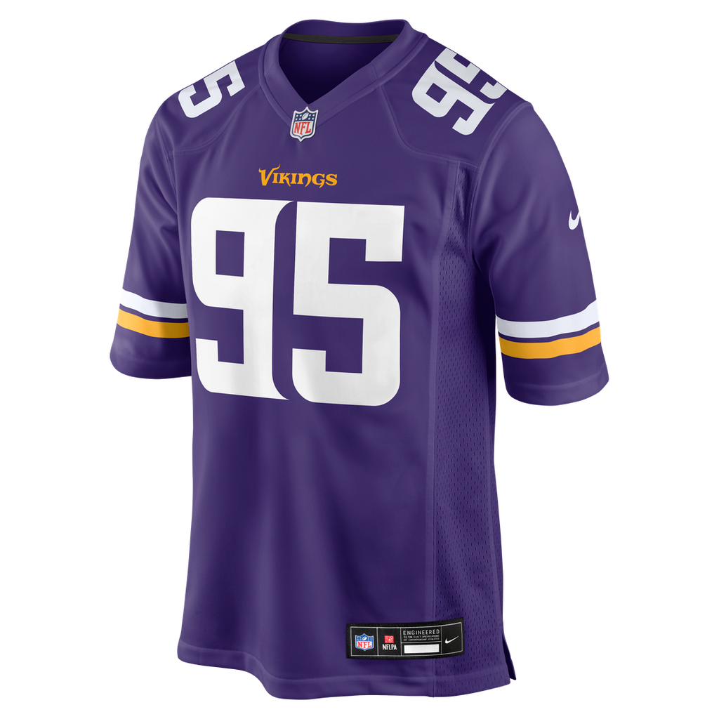 Minnesota Vikings Caleb Banks Nike Purple Team Game Jersey product image 2, provided for visual reference and product detail