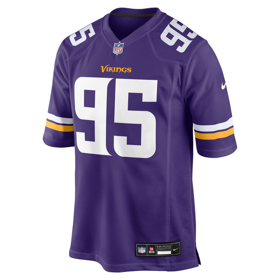 Minnesota Vikings Caleb Banks Nike Purple Team Game Jersey product image 2, provided for visual reference and product detail