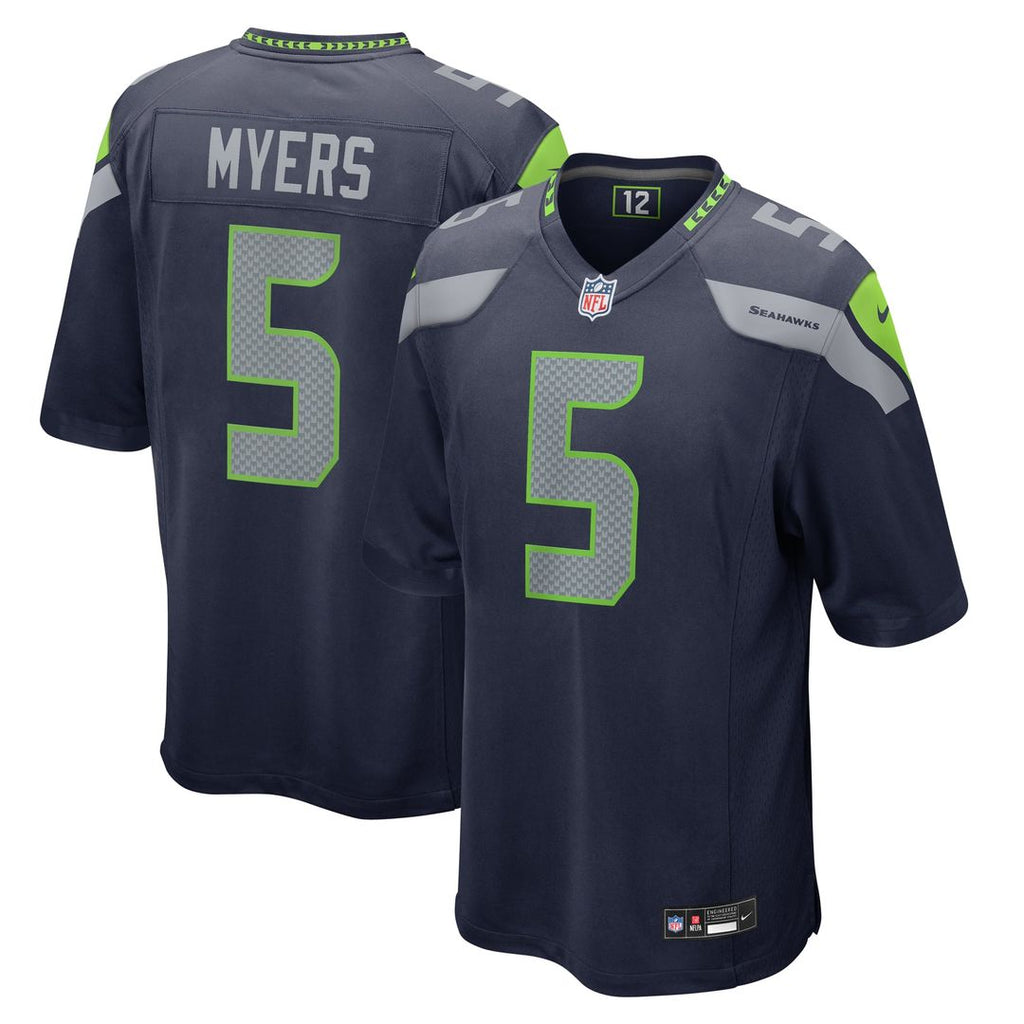 Seattle Seahawks Jason Myers Nike College Navy Game Jersey product image 1, provided for visual reference and product detail