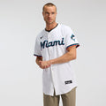 Miami Marlins Nike White Home Elite Jersey product image 1, provided for visual reference and product detail review