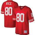 San Francisco 49ers Jerry Rice Mitchell & Ness Scarlet Big & Tall 1990 Retired Player Replica Jersey product image 1,