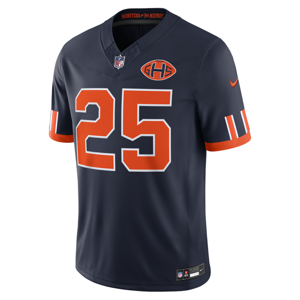 Chicago Bears Kyle Monangai Nike Navy 2026 Rivalries Collection Stitched Limited Jersey product image 2, provided for visual