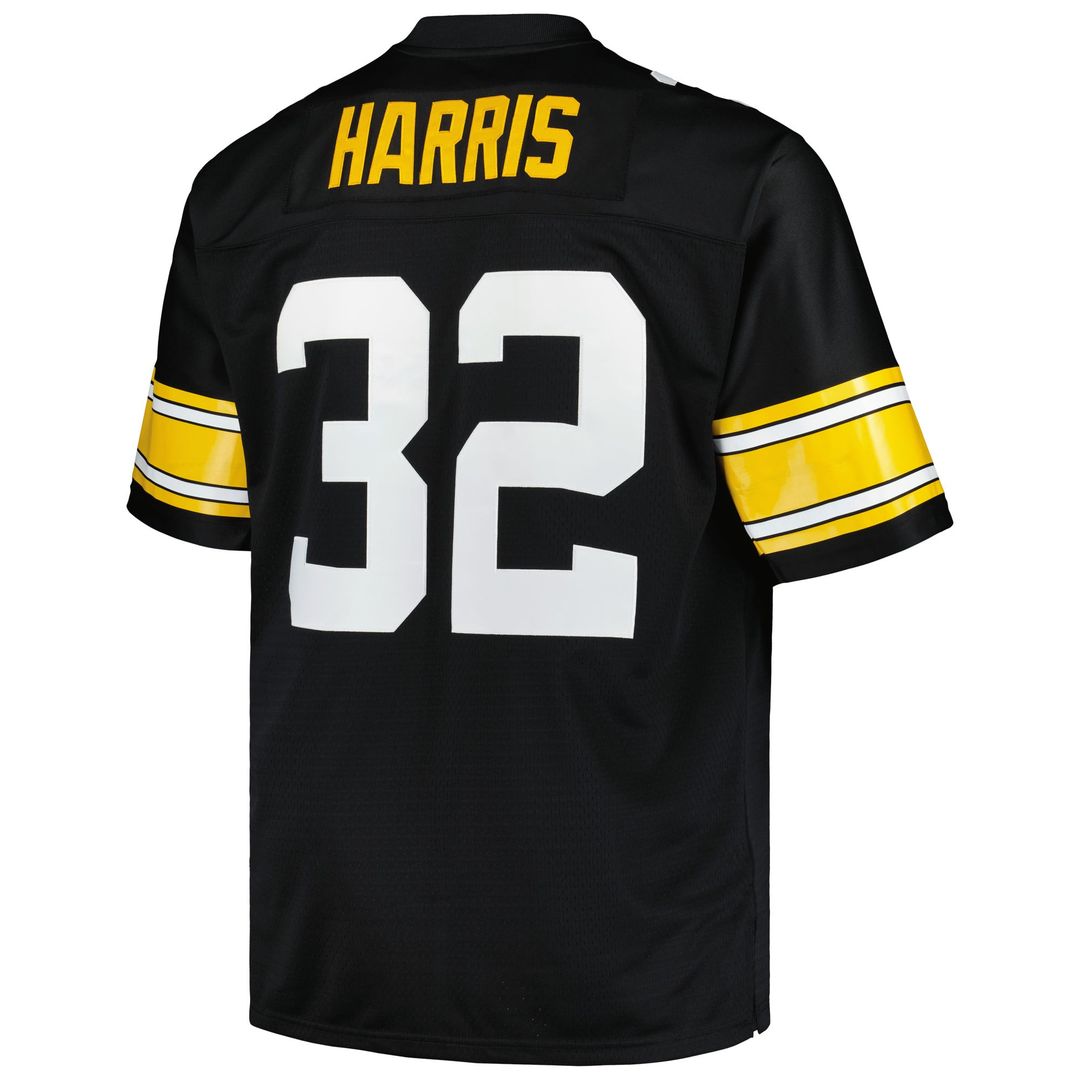 Pittsburgh Steelers Franco Harris Mitchell & Ness Black Big & Tall 1976 Legacy Retired Player Jersey product image 3,
