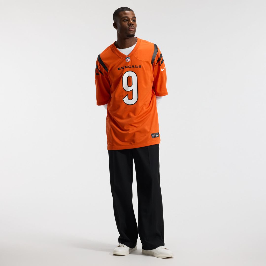 Cincinnati Bengals Joe Burrow Nike Orange Alternate Game Jersey product image 17, provided for visual reference and product