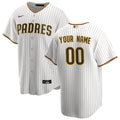 San Diego Padres Nike White Home Replica Custom Jersey product image 1, provided for visual reference and product detail