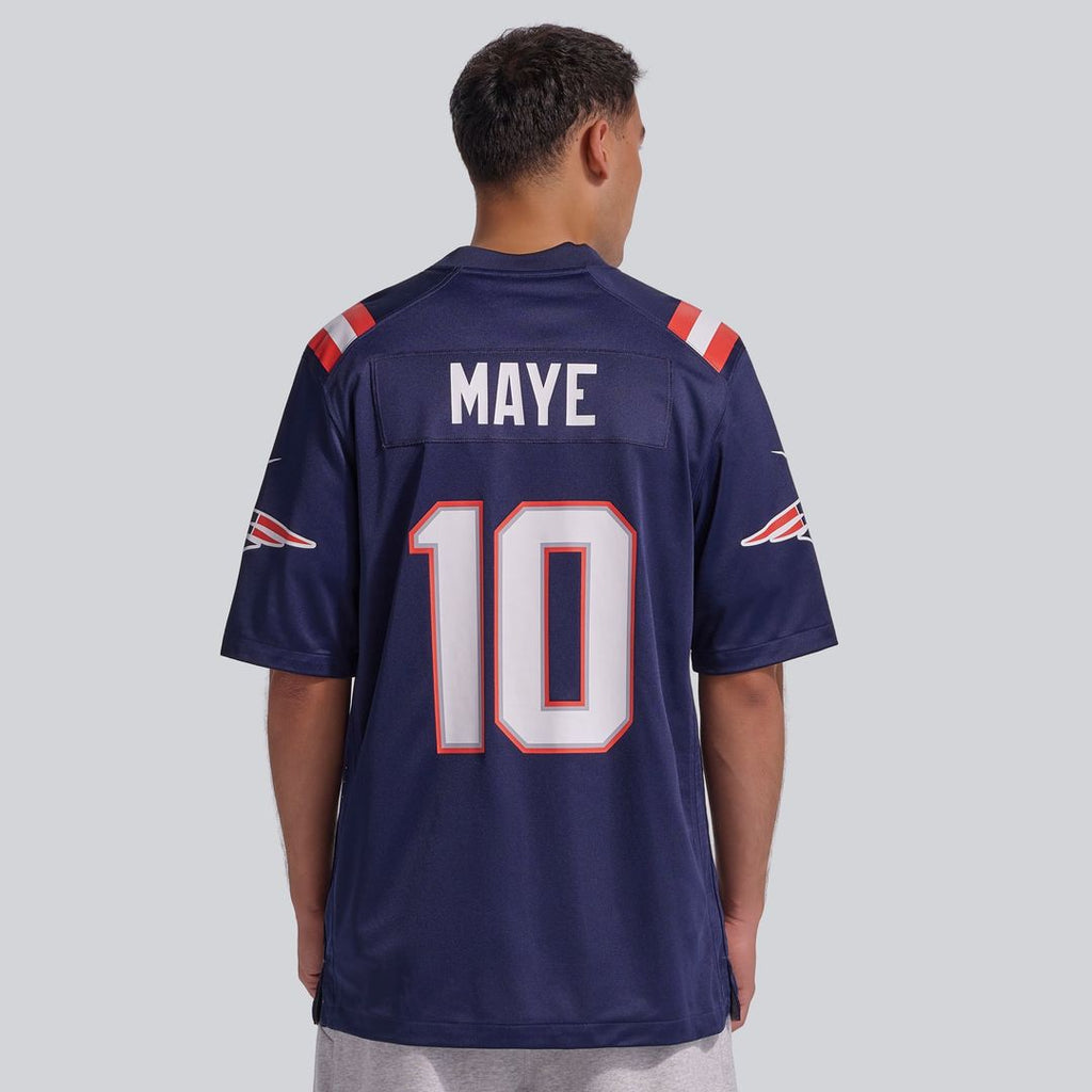 New England Patriots Drake Maye Nike Navy Player Game Jersey product image 3, provided for visual reference and product