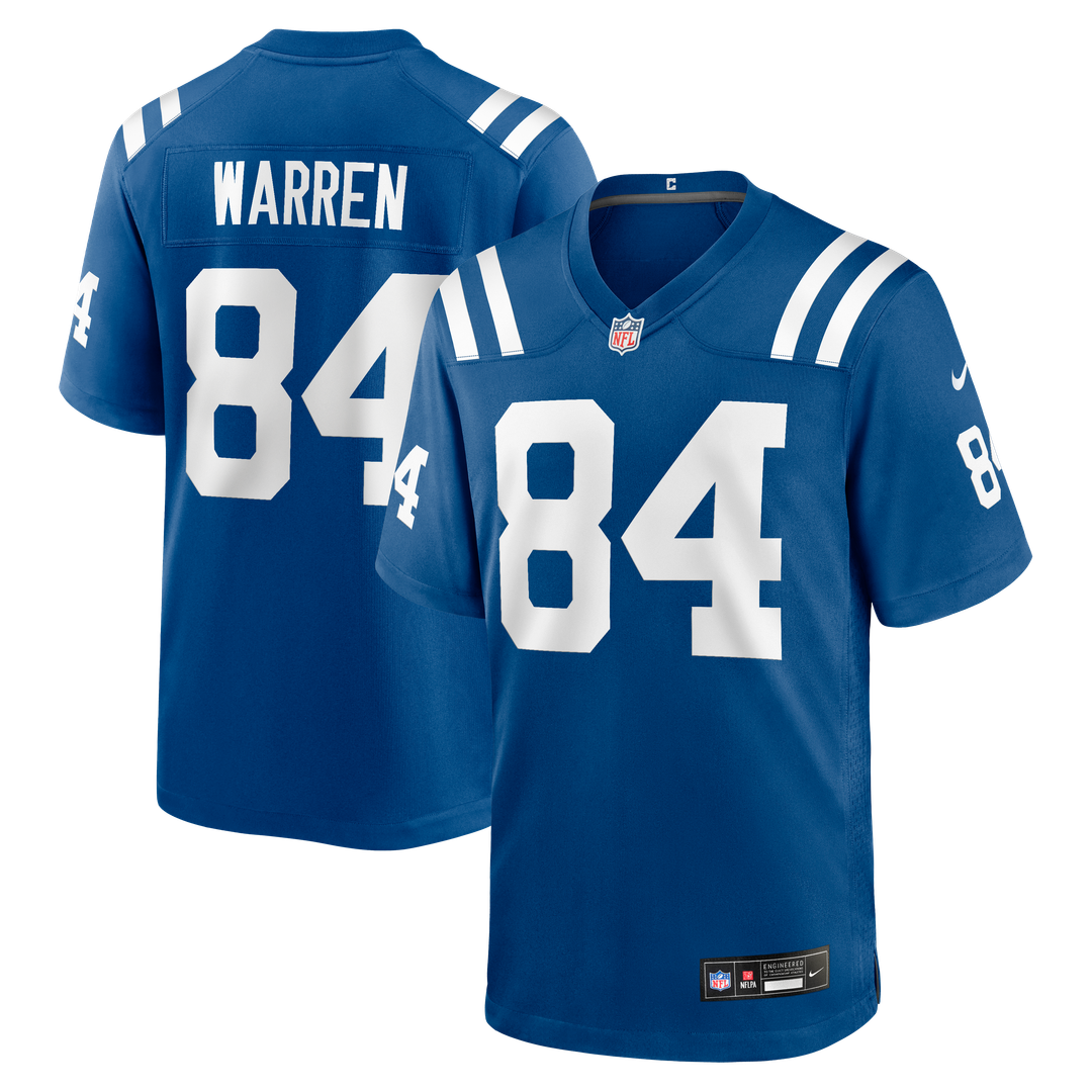 Indianapolis Colts Tyler Warren Nike Royal Team Game Jersey product image 9, provided for visual reference and product
