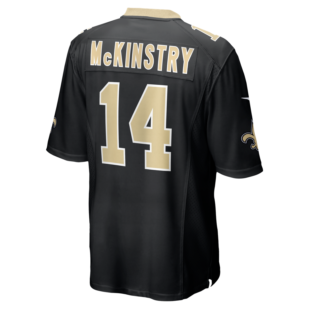 New Orleans Saints Ga'Quincy McKinstry Nike Black Player Game Jersey product image 3, provided for visual reference and