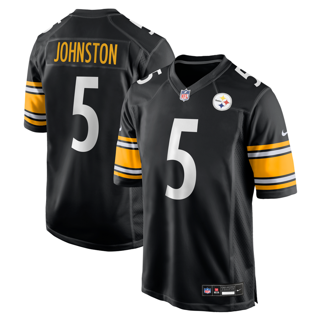 Pittsburgh Steelers Cameron Johnston Nike Black Game Jersey product image 1, provided for visual reference and product