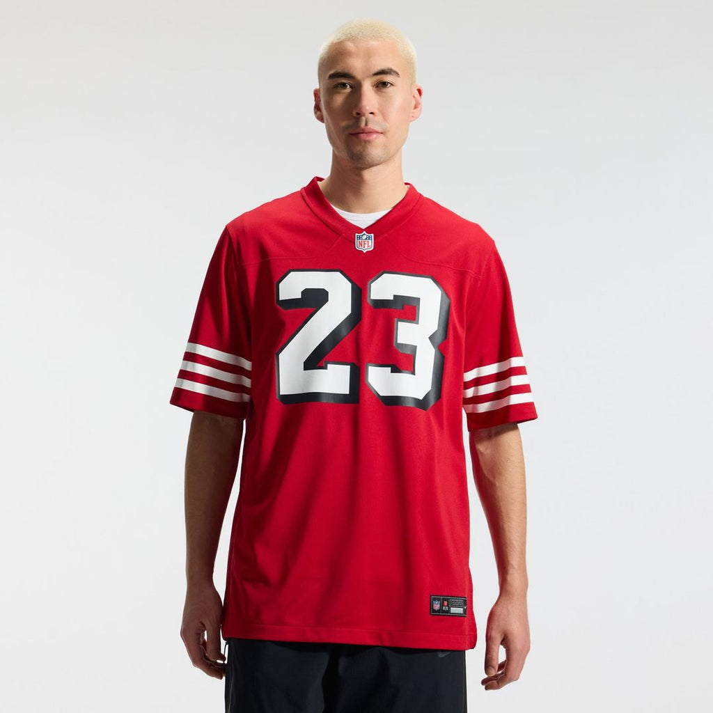 San Francisco 49ers Christian McCaffrey Nike Scarlet Alternate Game Player Jersey product image 2, provided for visual
