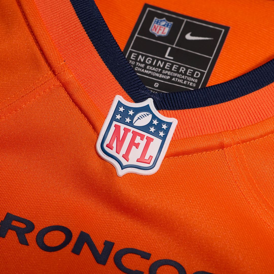 Denver Broncos Tyler Onyedim Nike Orange Game Jersey product image 6, provided for visual reference and product detail review