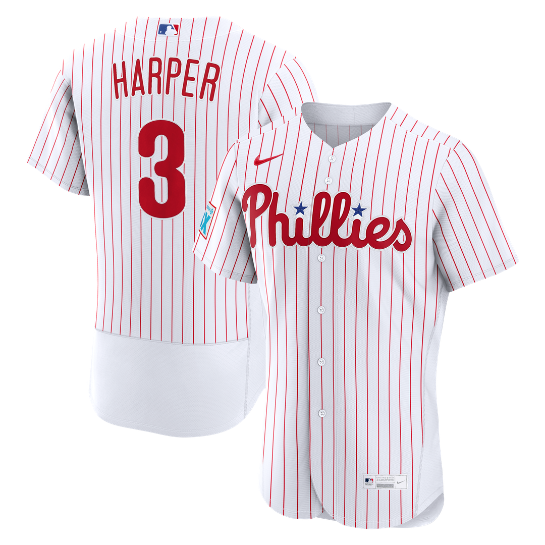 Philadelphia Phillies Bryce Harper Nike Light Blue Alternate Authentic Sponsor Patch Jersey product image 7, provided for