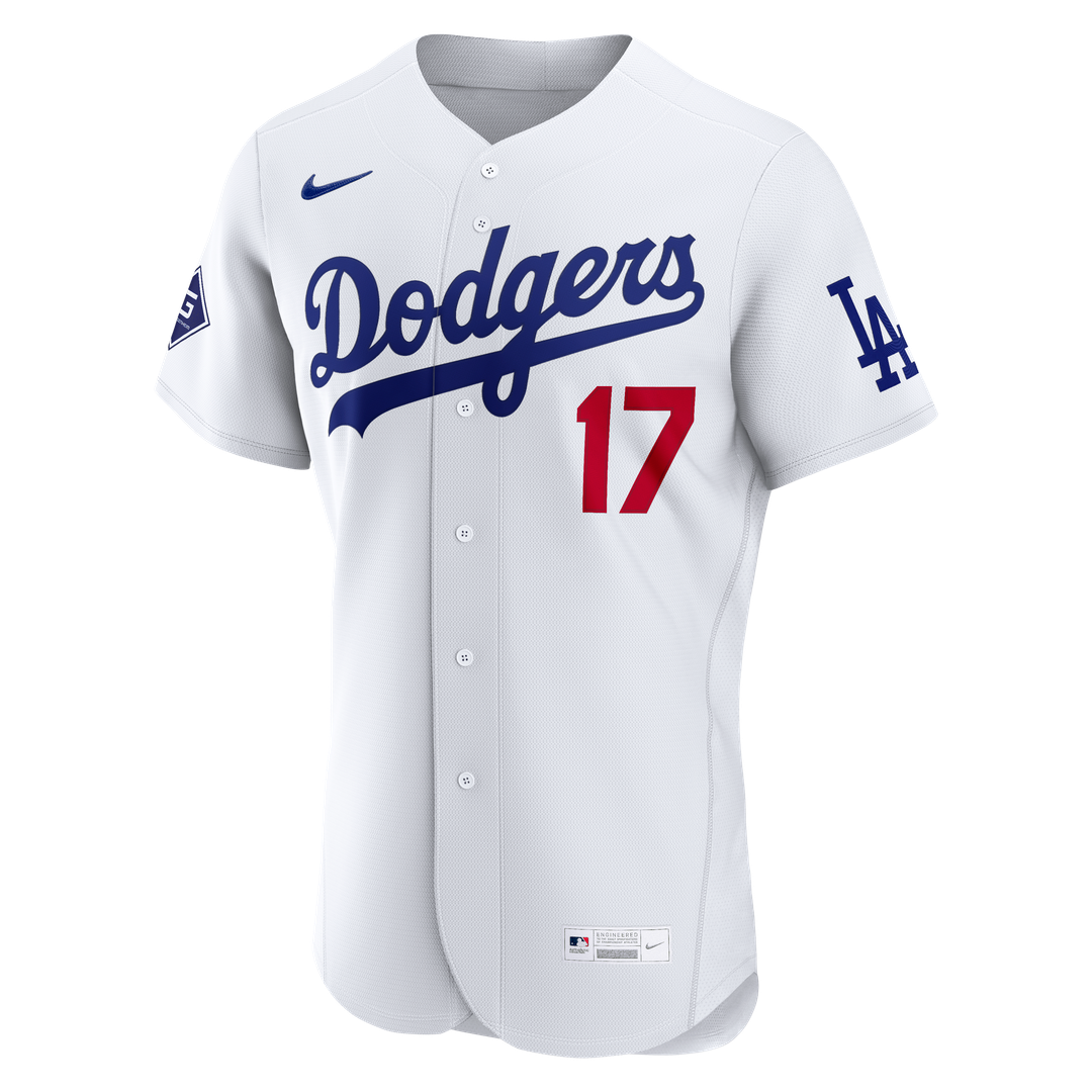 Los Angeles Dodgers Shohei Ohtani Nike White Home Authentic Sponsor Patch Jersey product image 2, provided for visual
