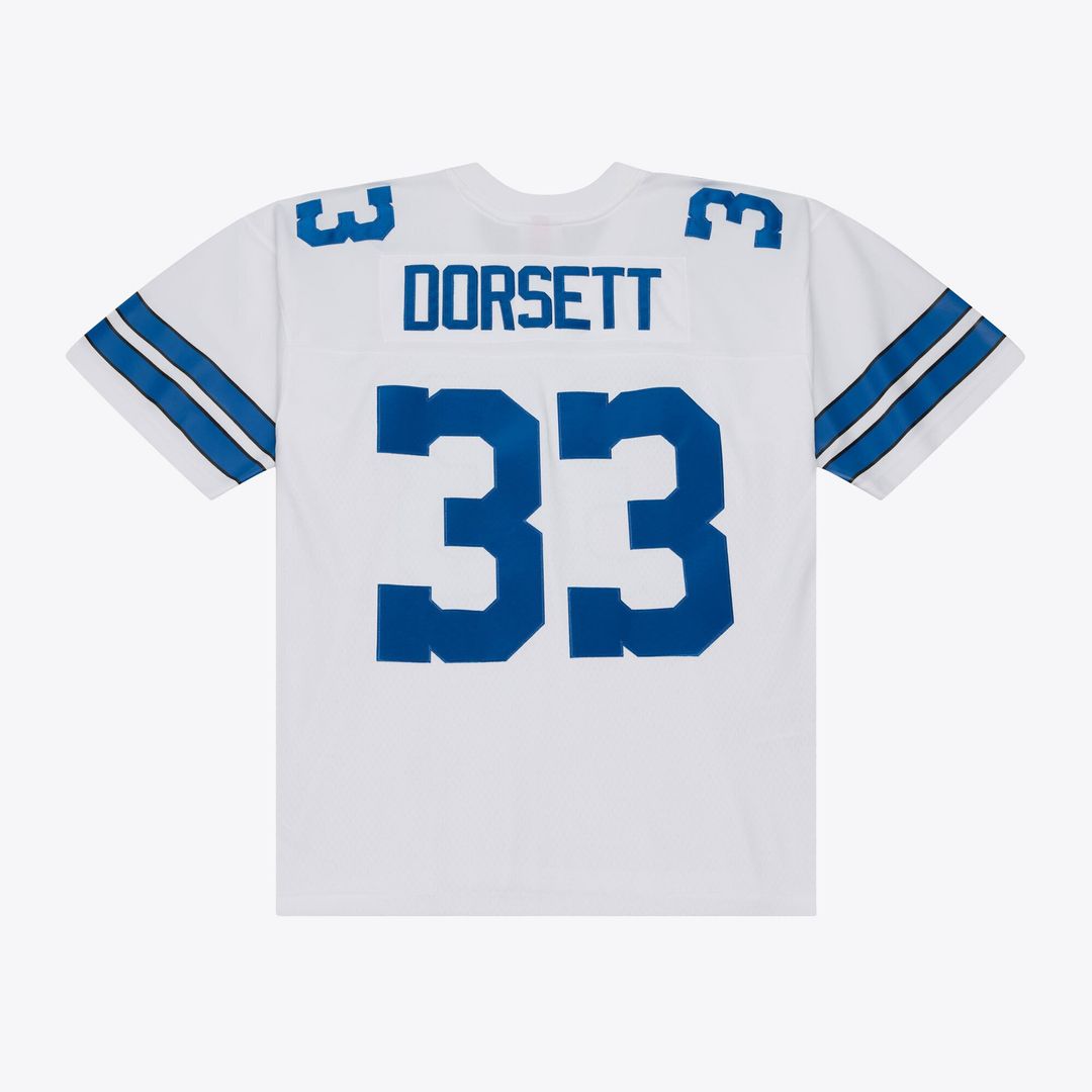 Dallas Cowboys Tony Dorsett Mitchell & Ness White Retired Legacy Replica Player Jersey product image 2, provided for visual
