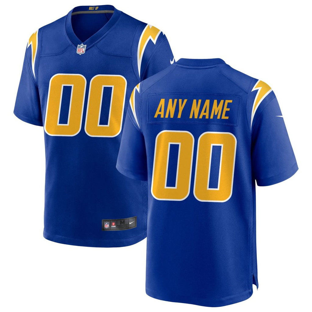 Los Angeles Chargers Nike Royal Alternate Custom Game Jersey product image 1, provided for visual reference and product
