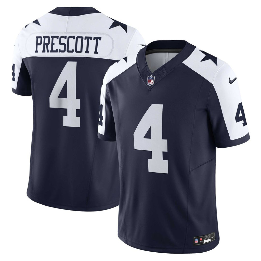 Dallas Cowboys Dak Prescott Nike Navy Vapor F.U.S.E. Limited Jersey product image 1, provided for visual reference and
