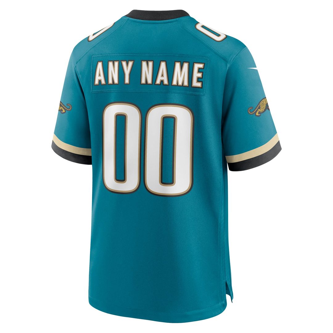 Jacksonville Jaguars Nike Teal Prowler Throwback Custom Game Jersey product image 9, provided for visual reference and