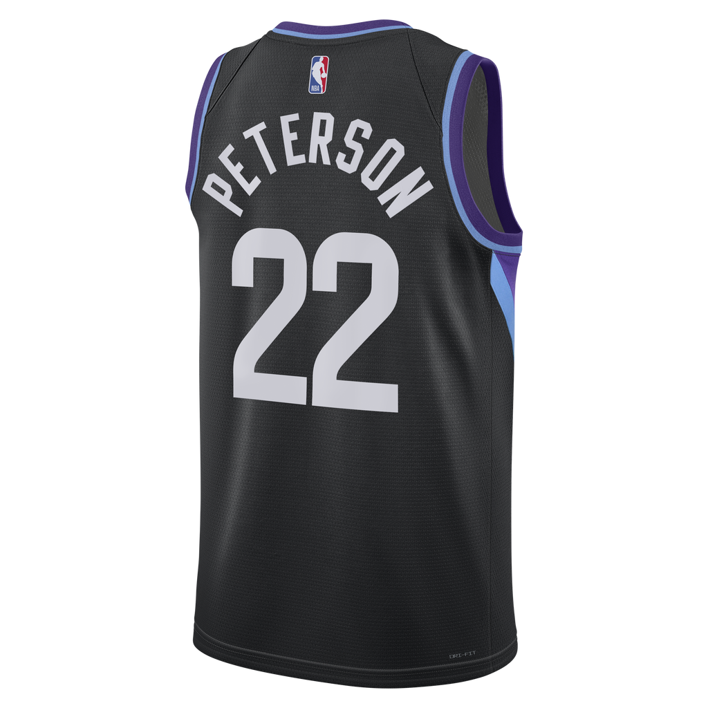 Utah Jazz Jordan Brand Statement Edition Swingman Jersey - Black - Darryn Peterson product image 4, provided for visual
