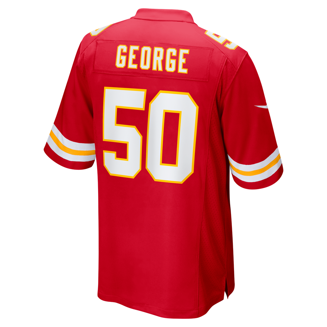Kansas City Chiefs Brandon George Nike Red Team Game Jersey product image 3, provided for visual reference and product