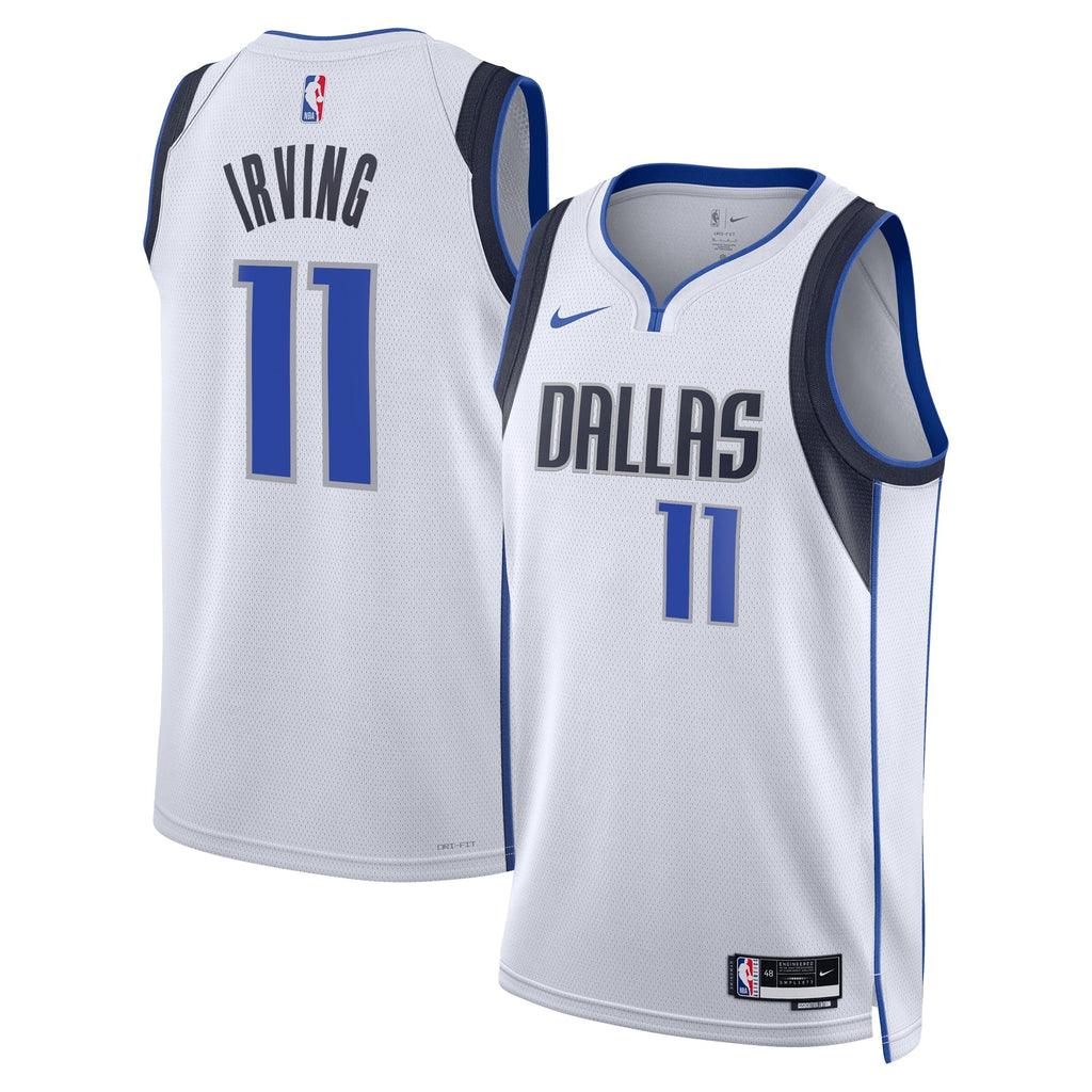 Dallas Mavericks Nike Association Edition Swingman Jersey - White - Kyrie Irving - Unisex product image 1, provided for