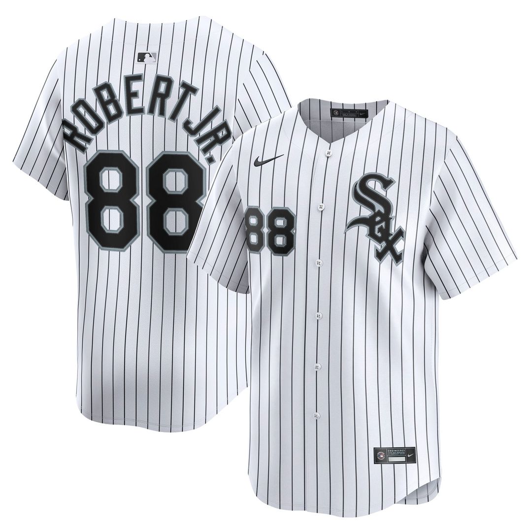 Chicago White Sox Luis Robert Jr. Nike White Home Limited Player Jersey product image 1, provided for visual reference and