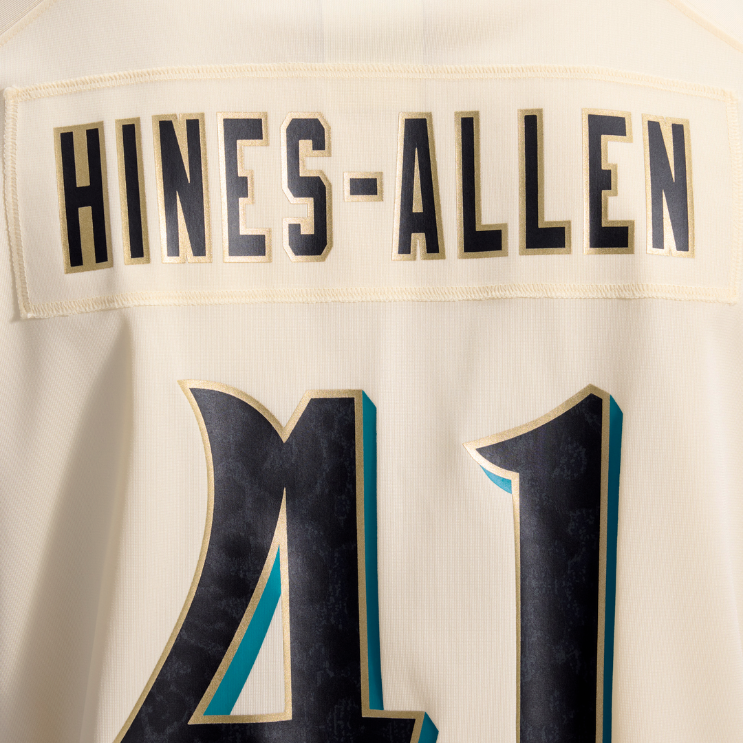 Jacksonville Jaguars Josh Hines-Allen Nike Natural 2026 Rivalries Collection Game Jersey product image 11, provided for