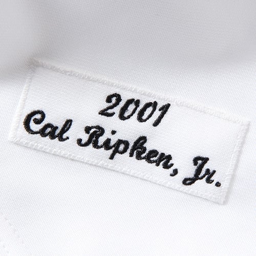 Baltimore Orioles Cal Ripken Mitchell & Ness White Home Authentic Jersey product image 6, provided for visual reference and