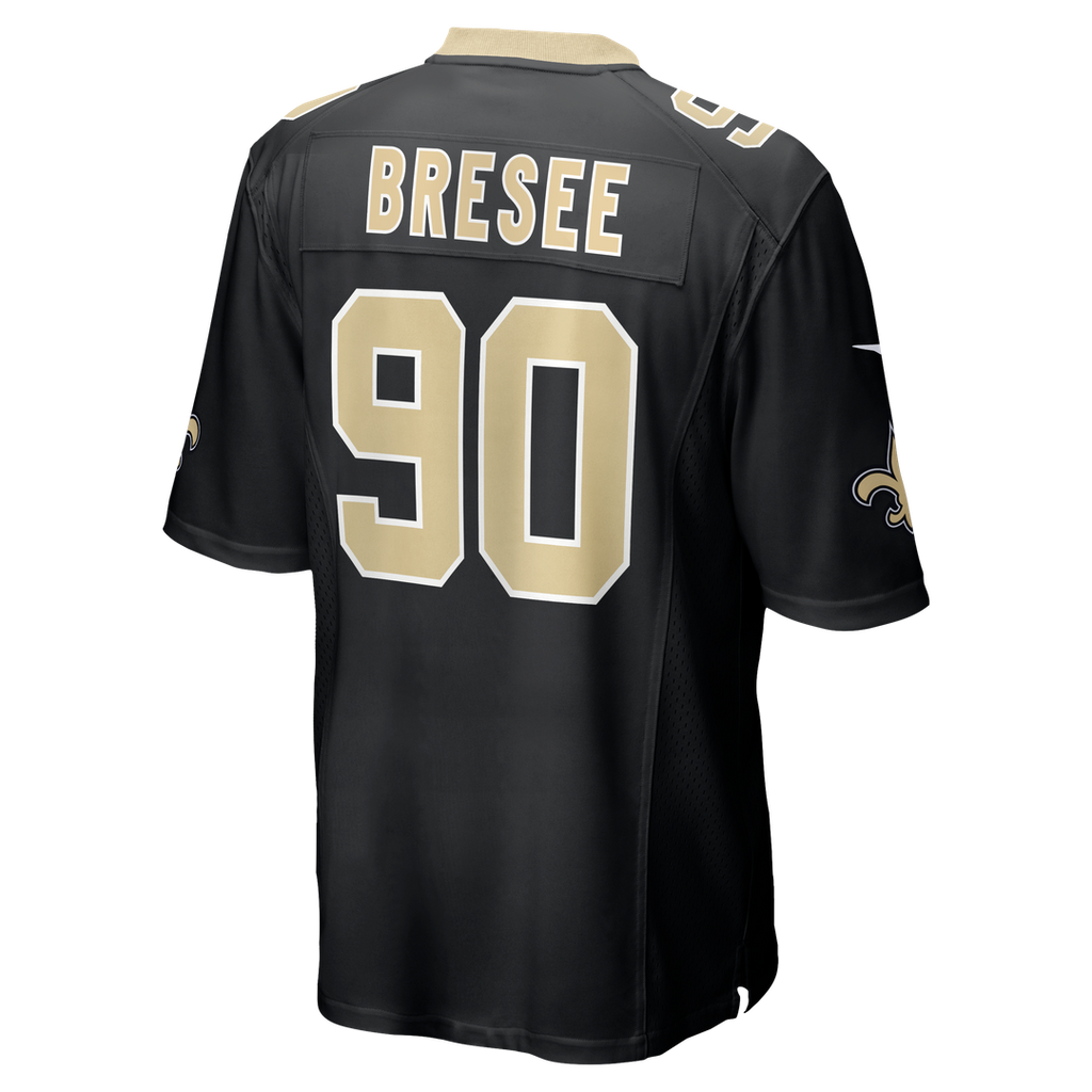 New Orleans Saints Bryan Bresee Nike Black Game Jersey product image 3, provided for visual reference and product detail