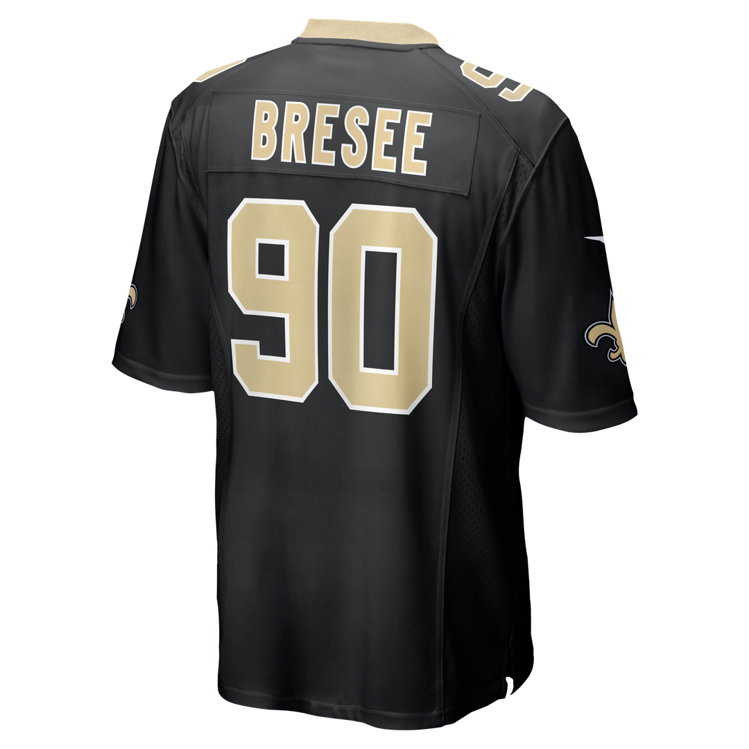New Orleans Saints Bryan Bresee Nike Black Game Jersey product image 3, provided for visual reference and product detail