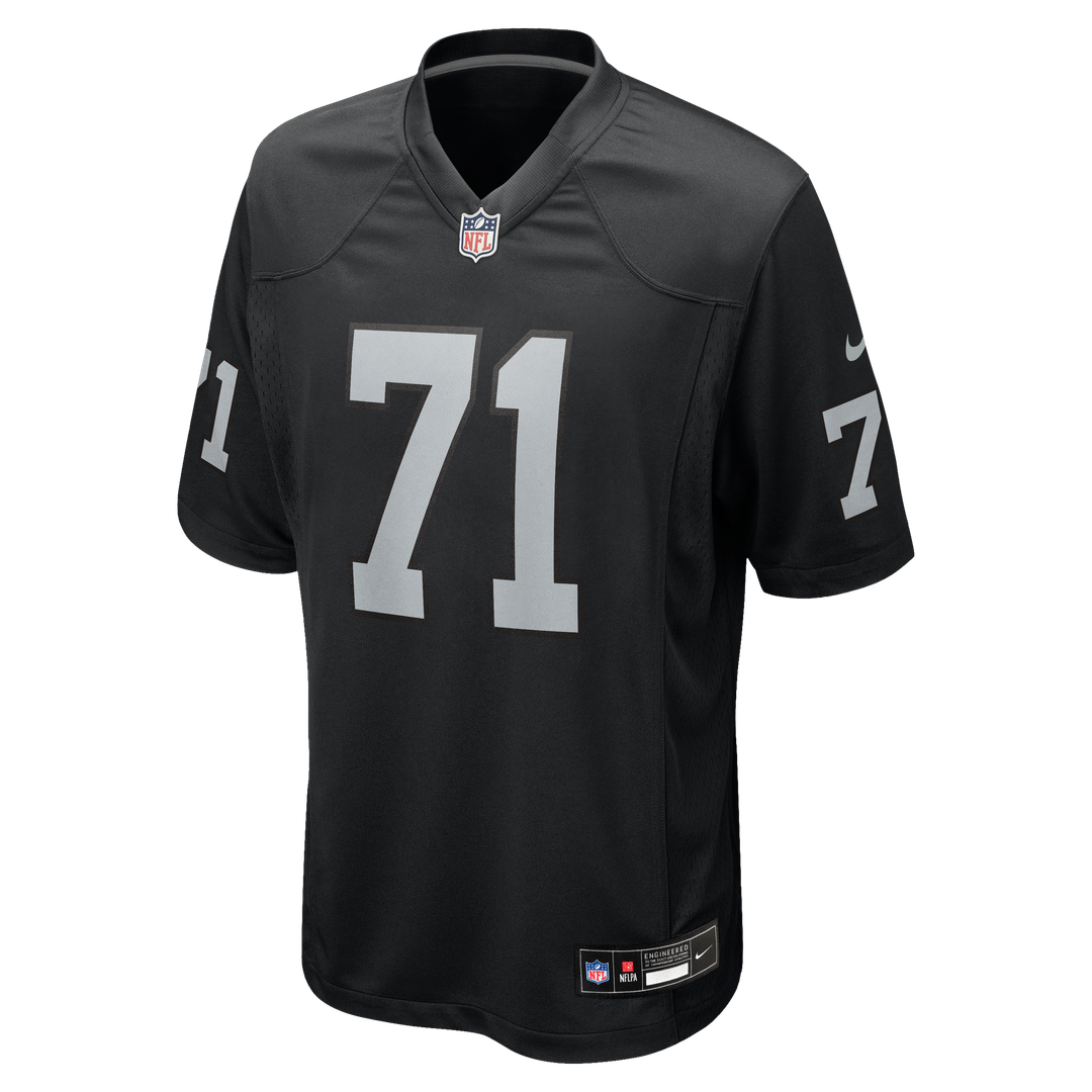 Las Vegas Raiders DJ Glaze Nike Black Team Game Jersey product image 2, provided for visual reference and product detail