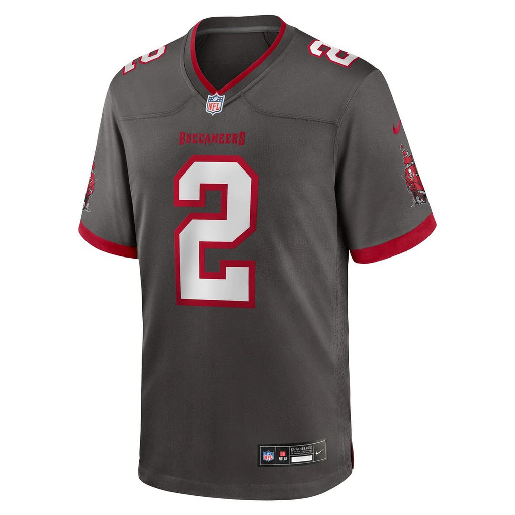 Tampa Bay Buccaneers Emeka Egbuka Nike Pewter Alternate Game Player Jersey product image 8, provided for visual reference
