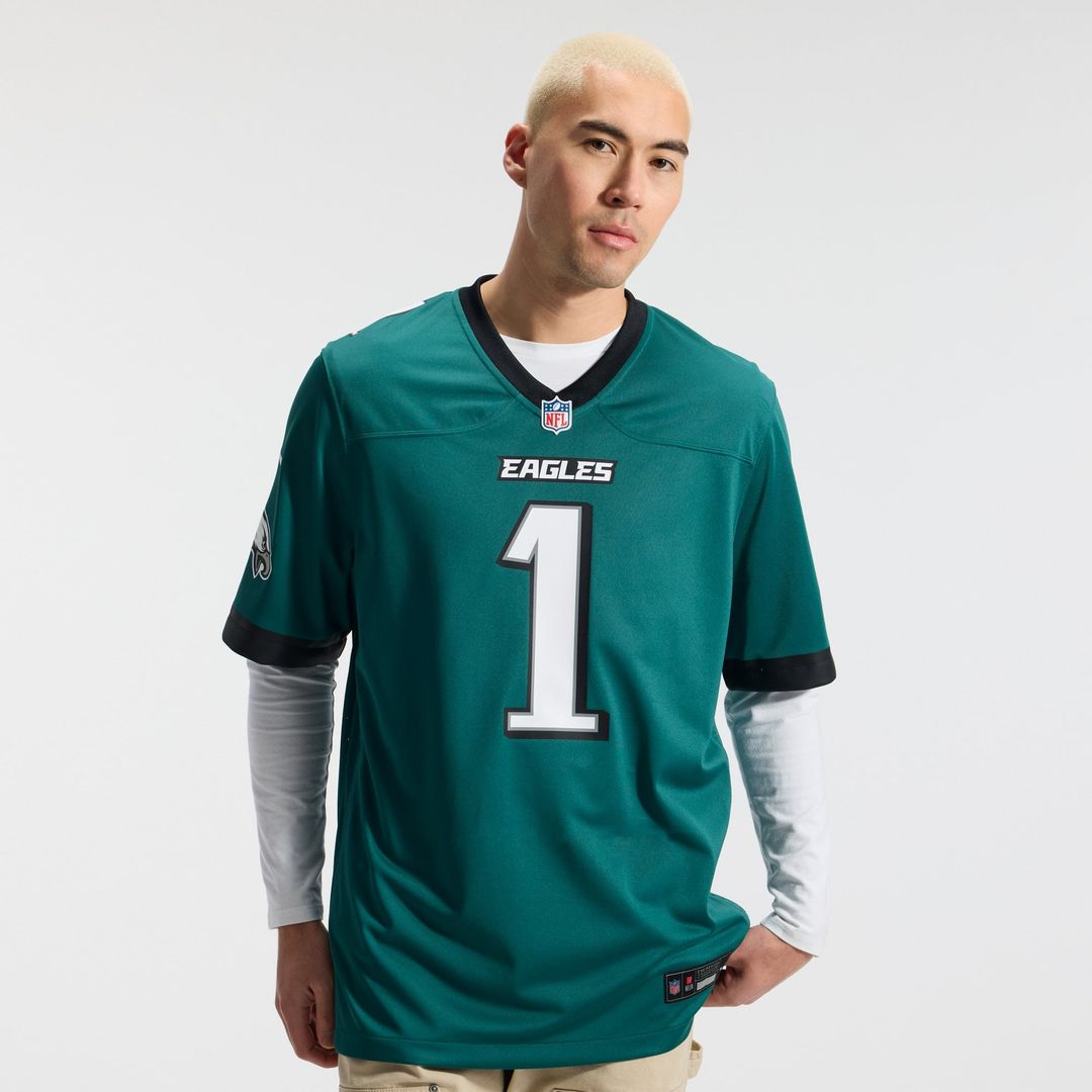 Philadelphia Eagles Jalen Hurts Nike Midnight Green Team Game Jersey product image 2, provided for visual reference and