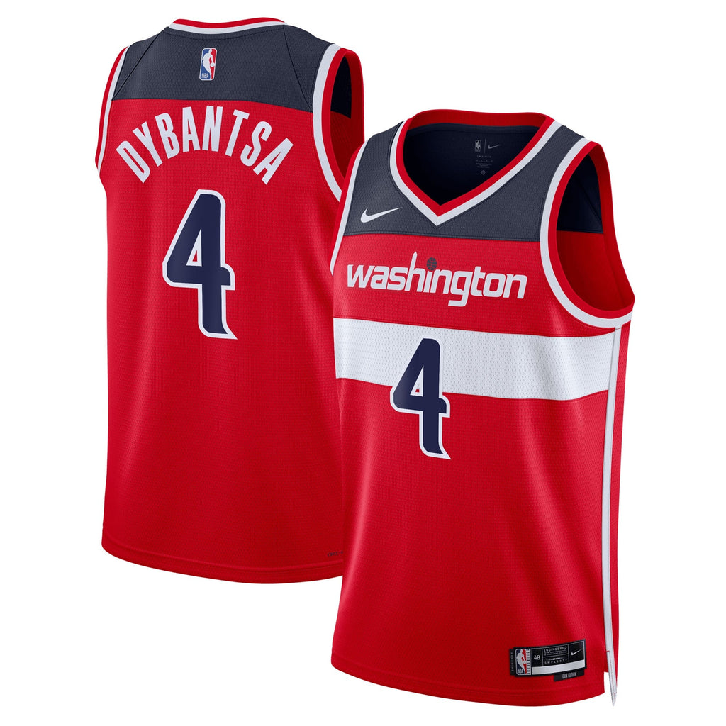 Washington Wizards Nike Icon Swingman Jersey - Red - AJ Dybantsa - Unisex product image 1, provided for visual reference and