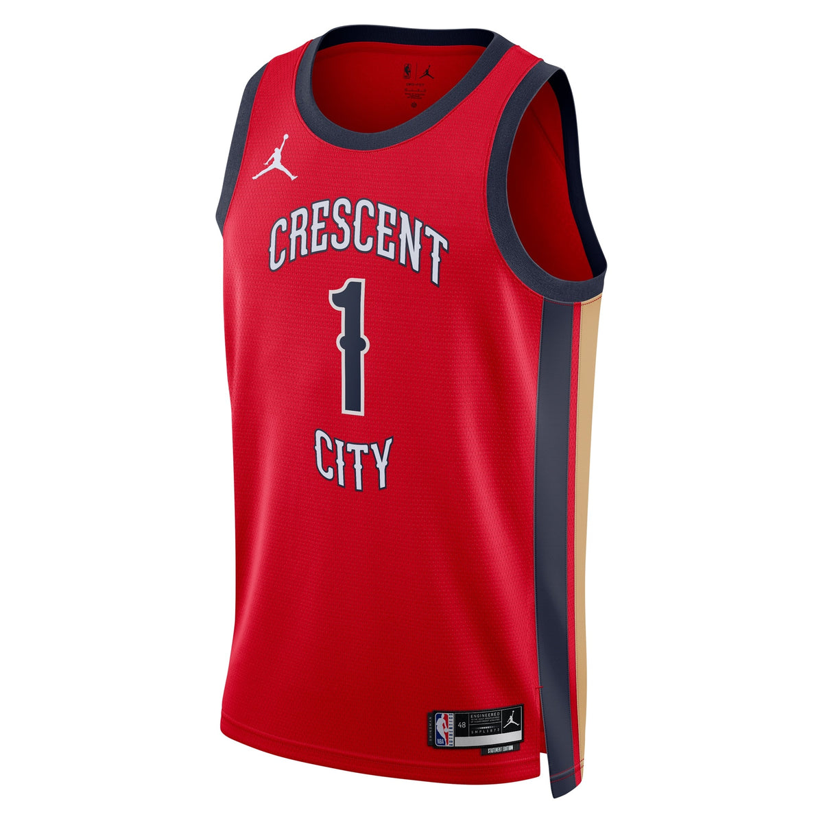New Orleans Pelicans Jordan Brand Statement Edition Swingman Jersey - Red - Zion Williamson - Unisex product image 3,